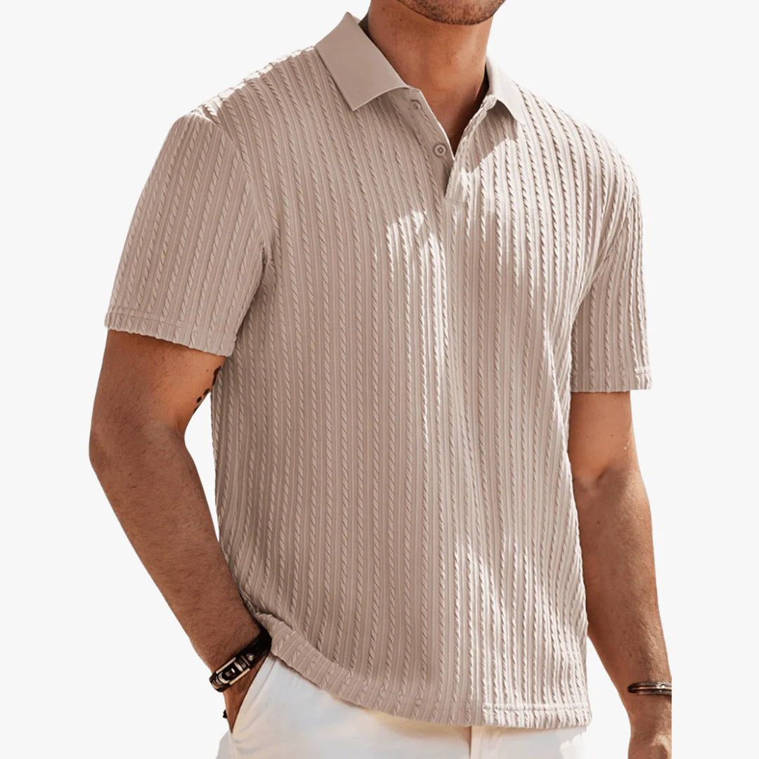 Silvio | Men's Vintage Knit Polo Shirt - Image 5