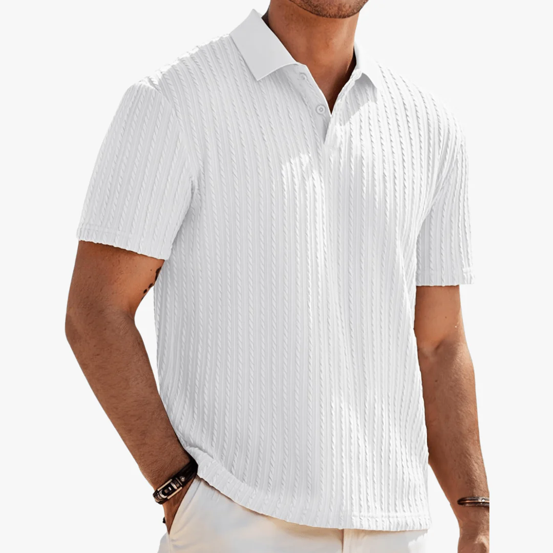 Silvio | Men's Vintage Knit Polo Shirt - Image 6