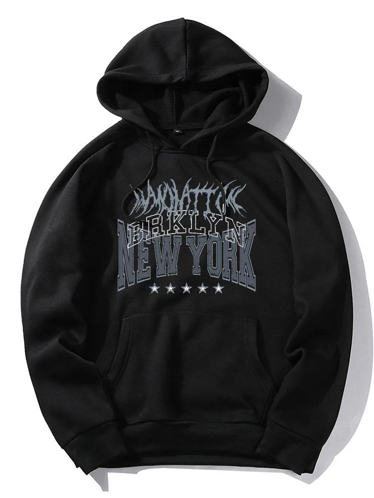 Sim��n | New York Gothic Print Hoodie - Image 2