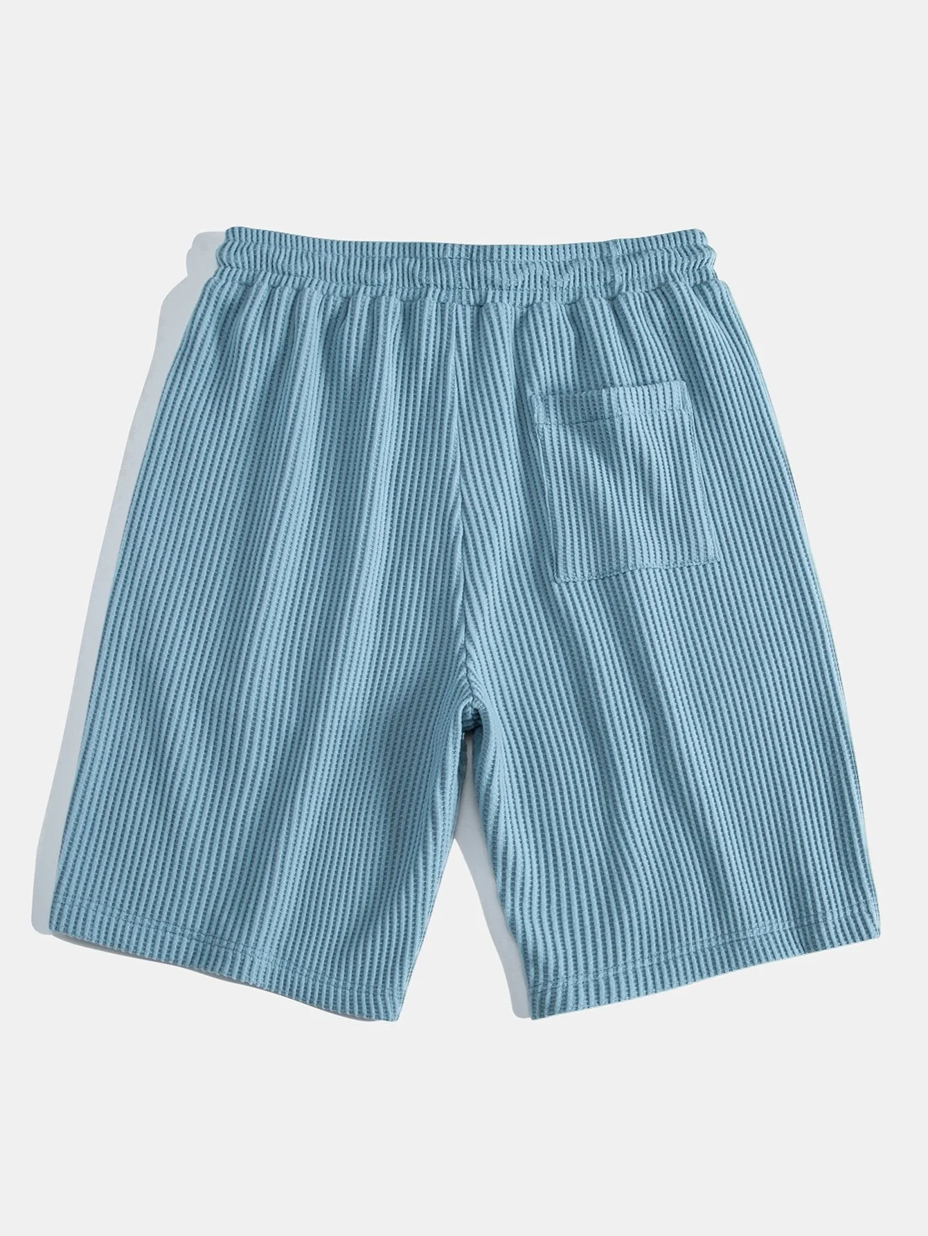 Simon® | Waffle Button Up Shirt & Drawstring Waffle Shorts - Image 21