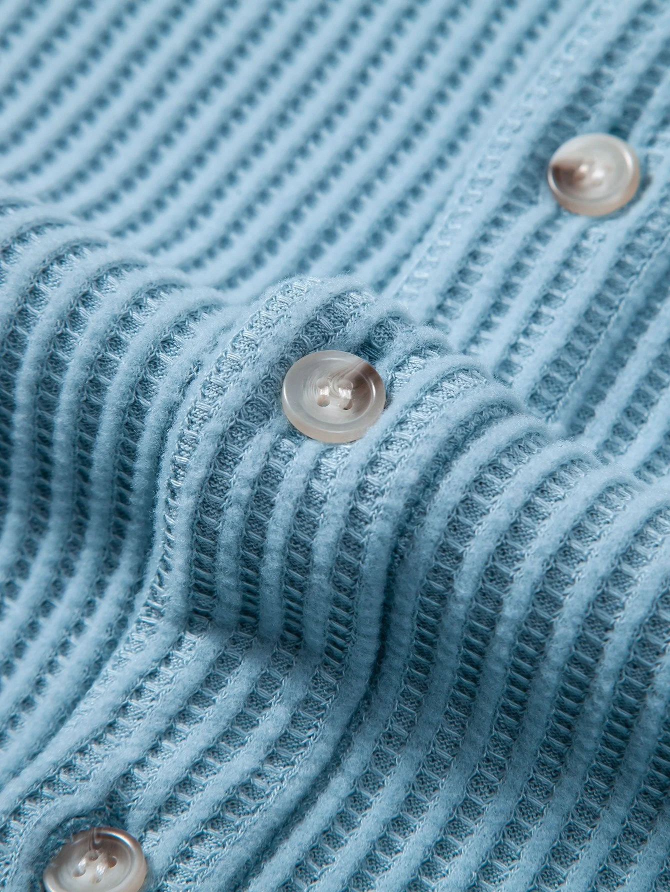 Simon® | Waffle Button Up Shirt & Drawstring Waffle Shorts - Image 23