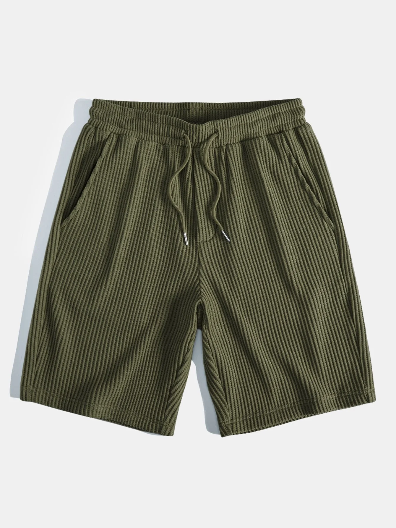 Sixto® | Drawstring Knitted Waffle Shorts - Image 7