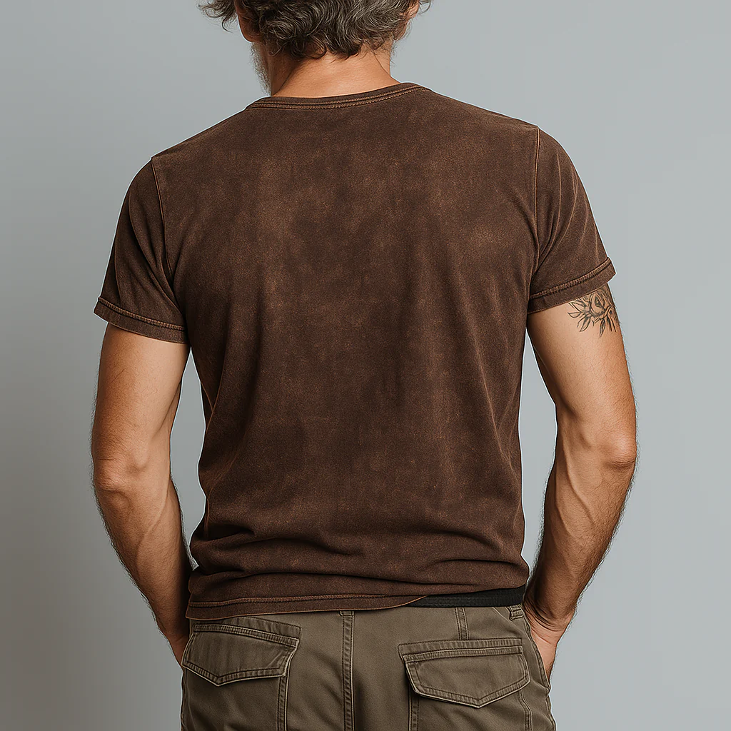 Skip | Men'S Summer Fashion Star Print Distressed Cotton Blend Short-Sleeved T-Shirt - Image 3