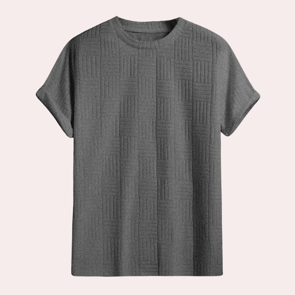 Sófocles® | Solid Color Textured T-Shirt For Men - Image 5