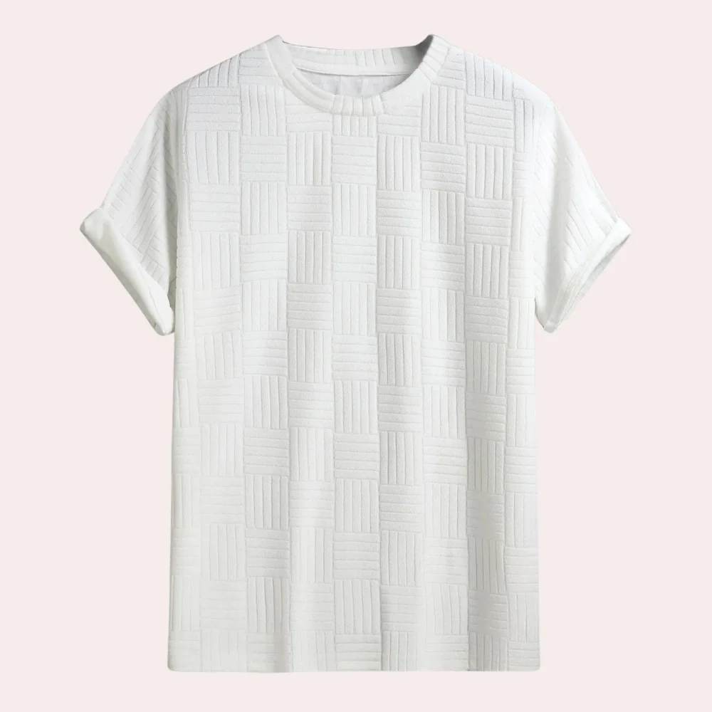 Sófocles® | Solid Color Textured T-Shirt For Men - Image 6