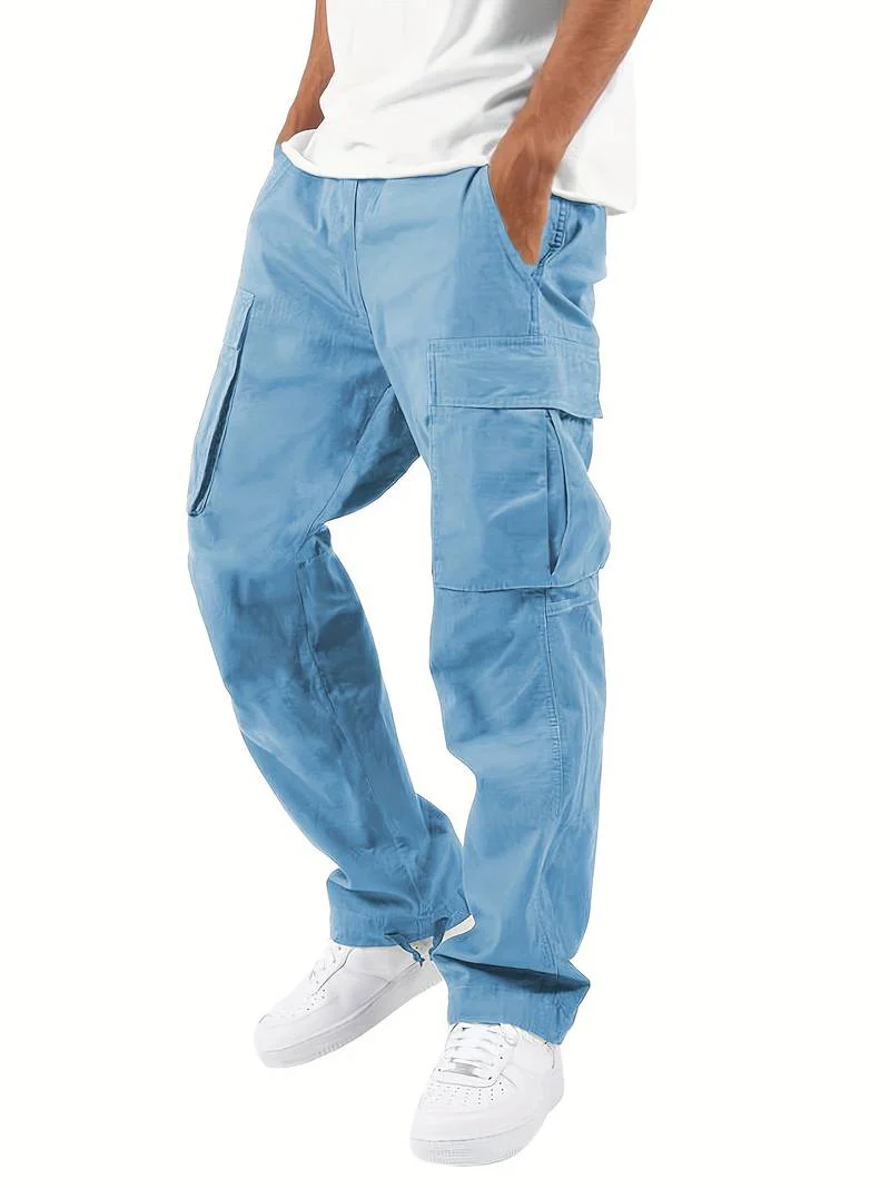 Sófocles® | Solid Cotton Blend With Multiple Flap Pockets For Men - Image 31