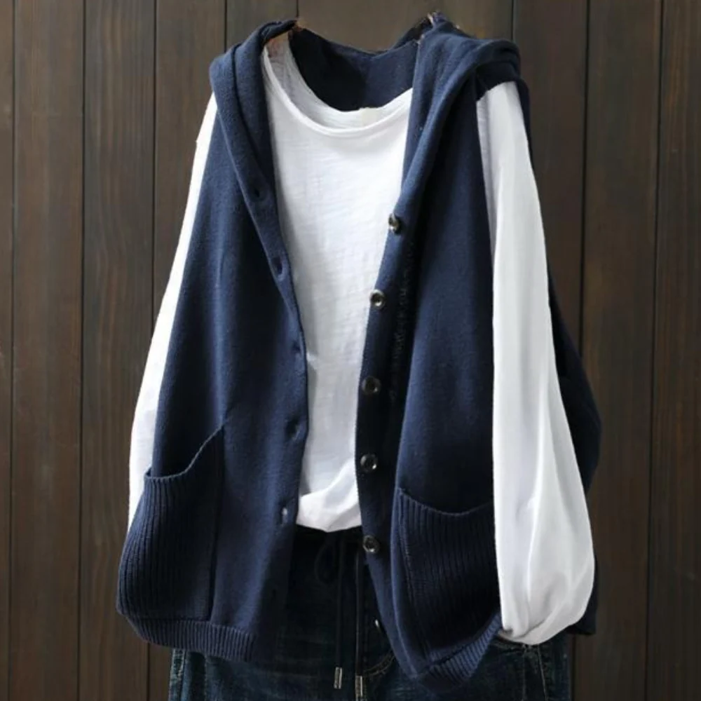 Sonny® | Women's Versatile Knitted Hooded Vest - Image 2