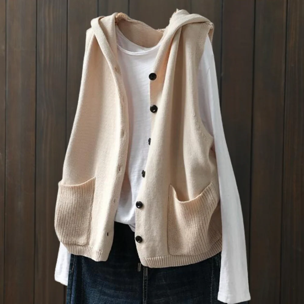Sonny® | Women's Versatile Knitted Hooded Vest - Image 4