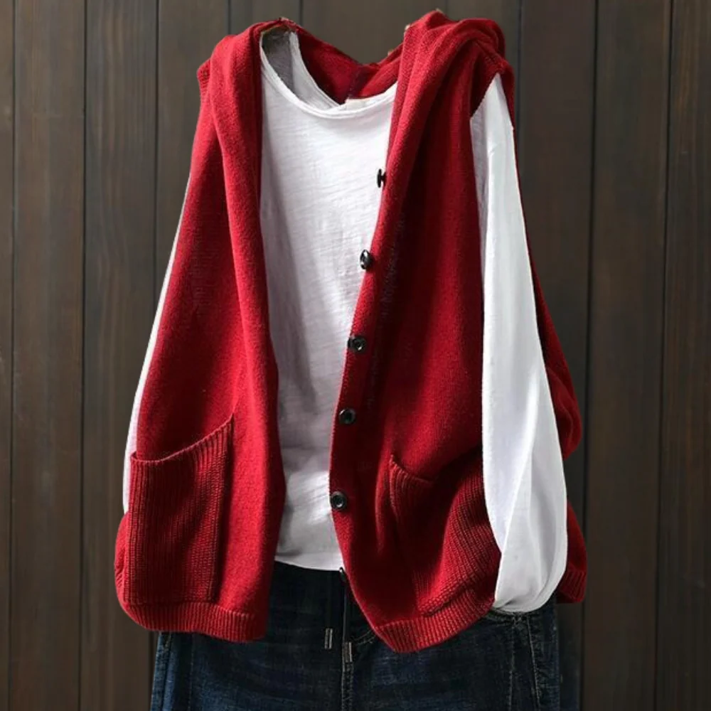 Sonny® | Women's Versatile Knitted Hooded Vest - Image 5
