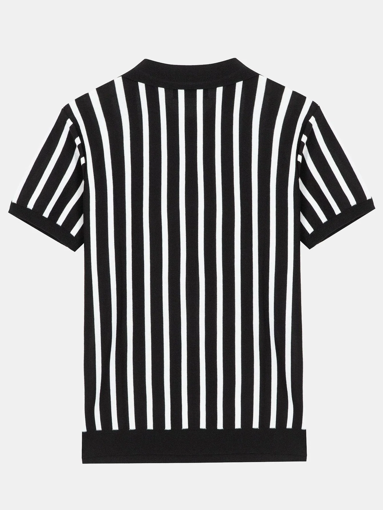 Stephen | Striped Short Sleeve Sweater Polo - Image 2