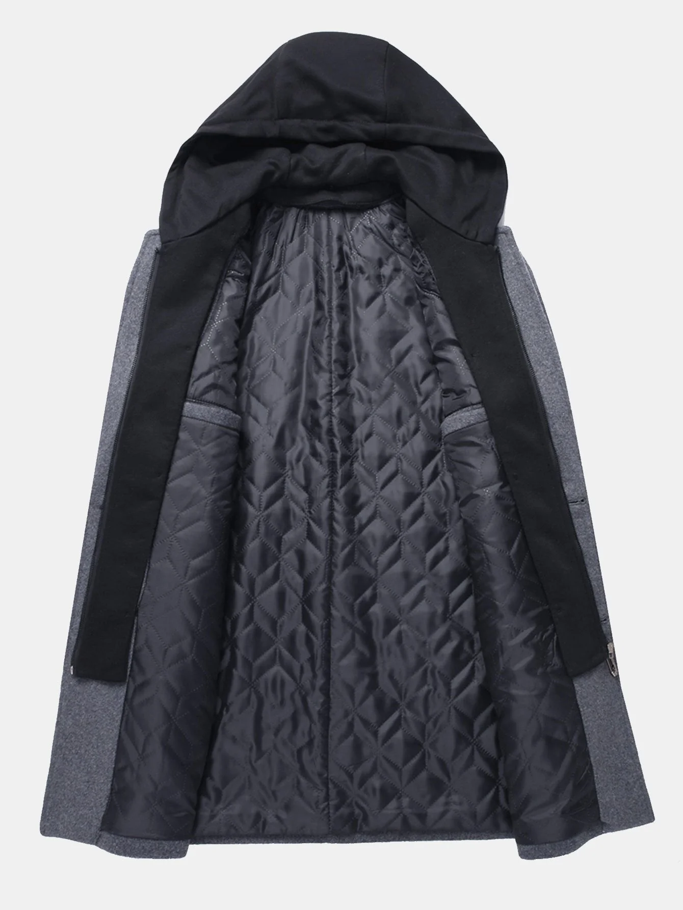 Sterling | Detachable Hooded Woolen Overcoat - Image 17