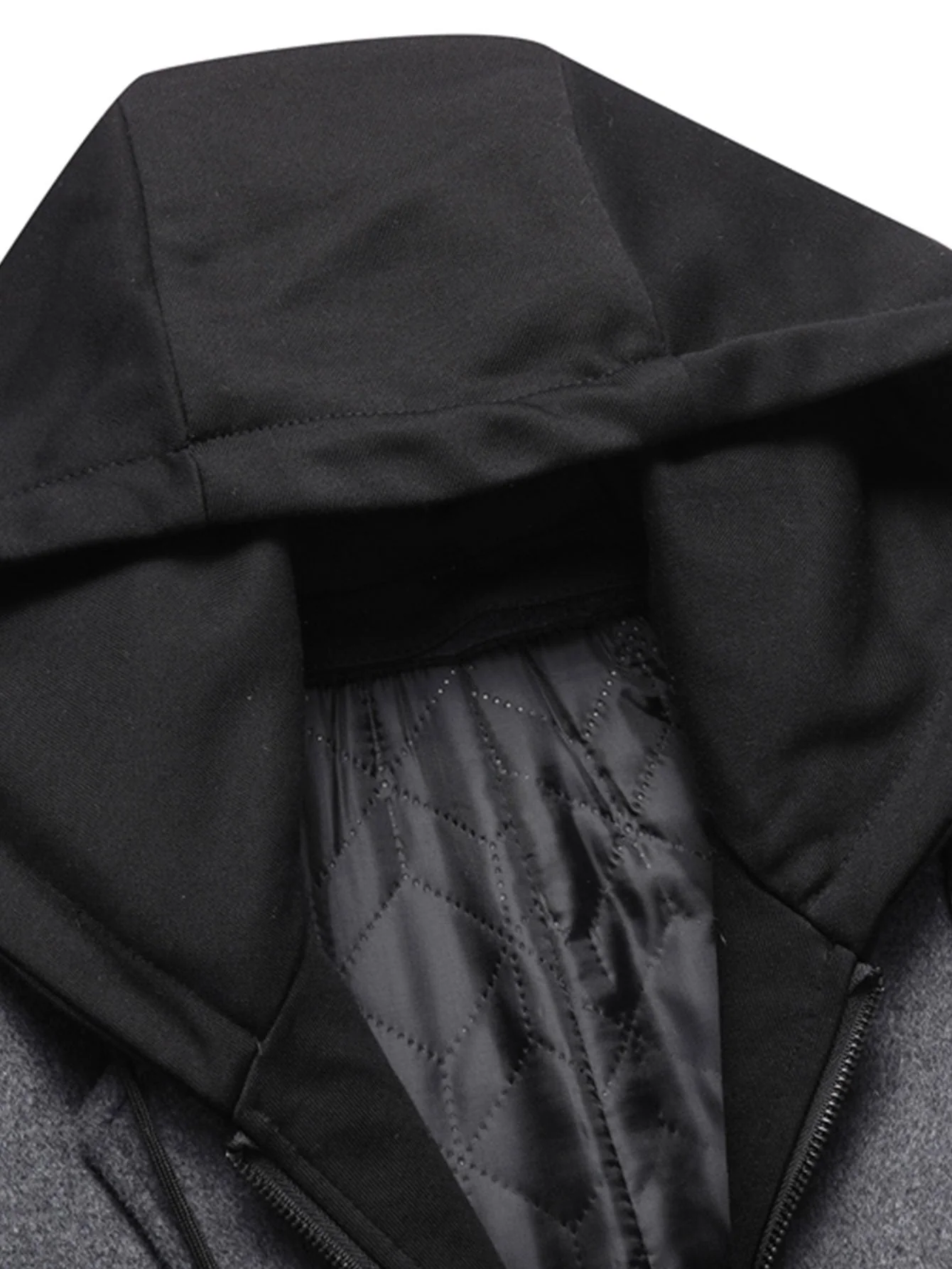 Sterling | Detachable Hooded Woolen Overcoat - Image 2