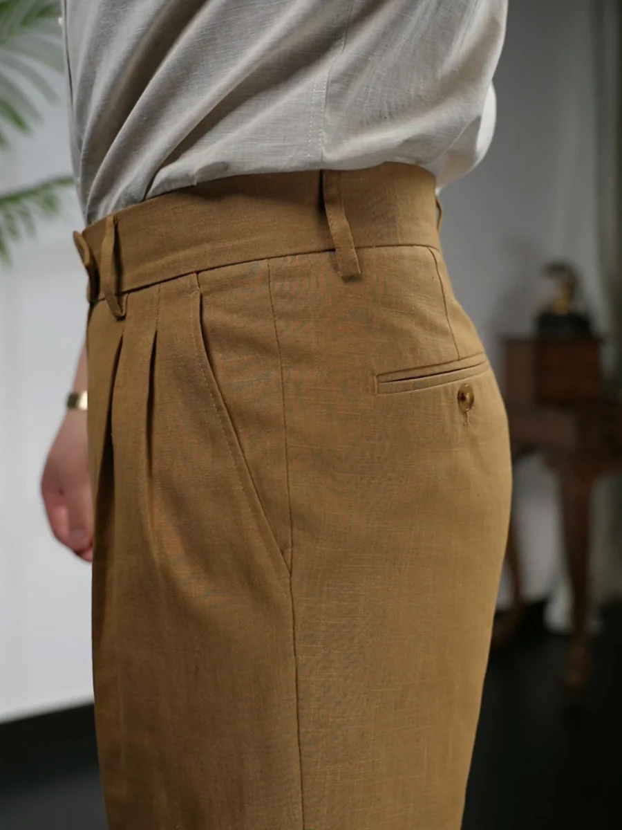 Steve® | Linen-Cotton Trousers - Image 4