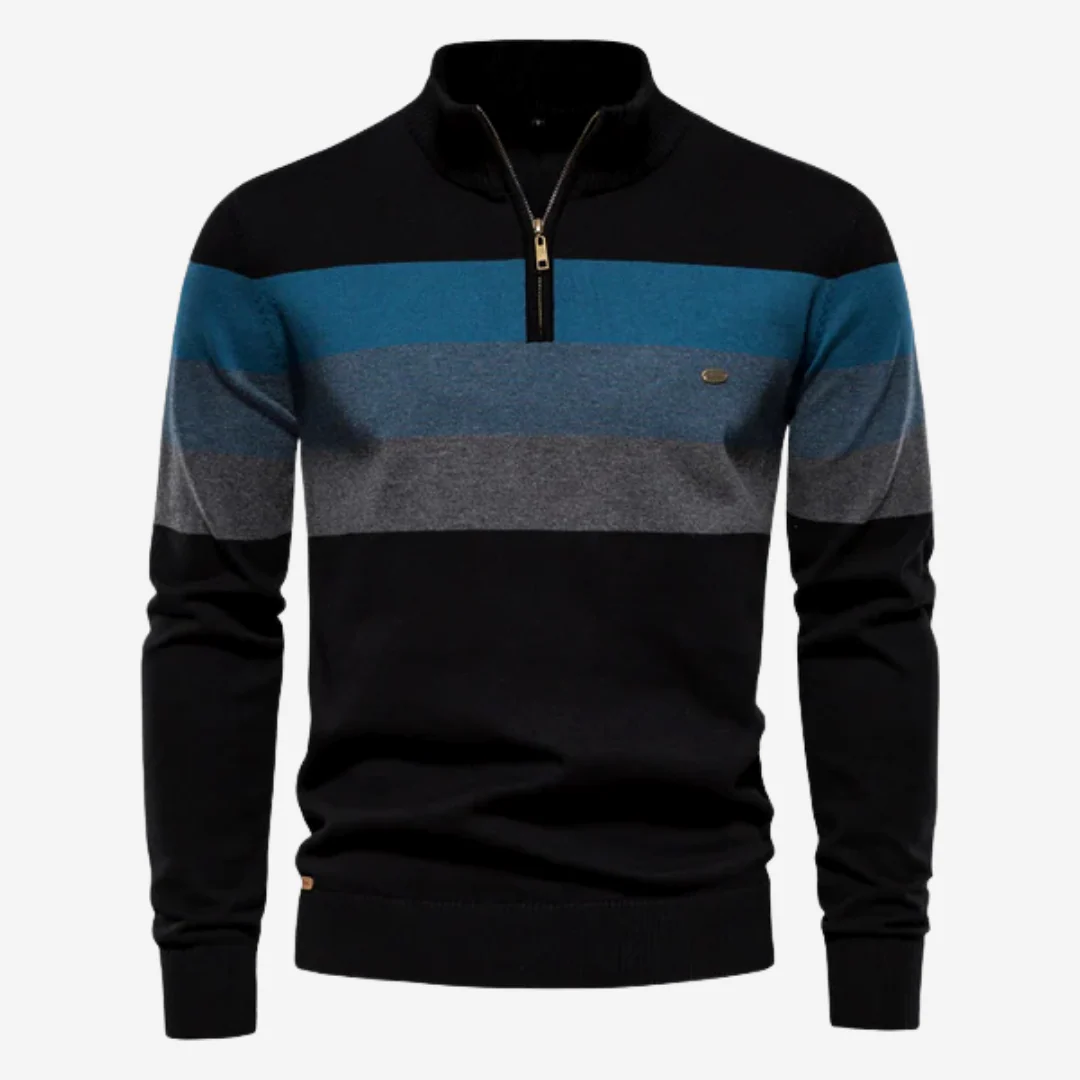 Steven® | Striped knitted sweater slim fit cotton blend - Image 4