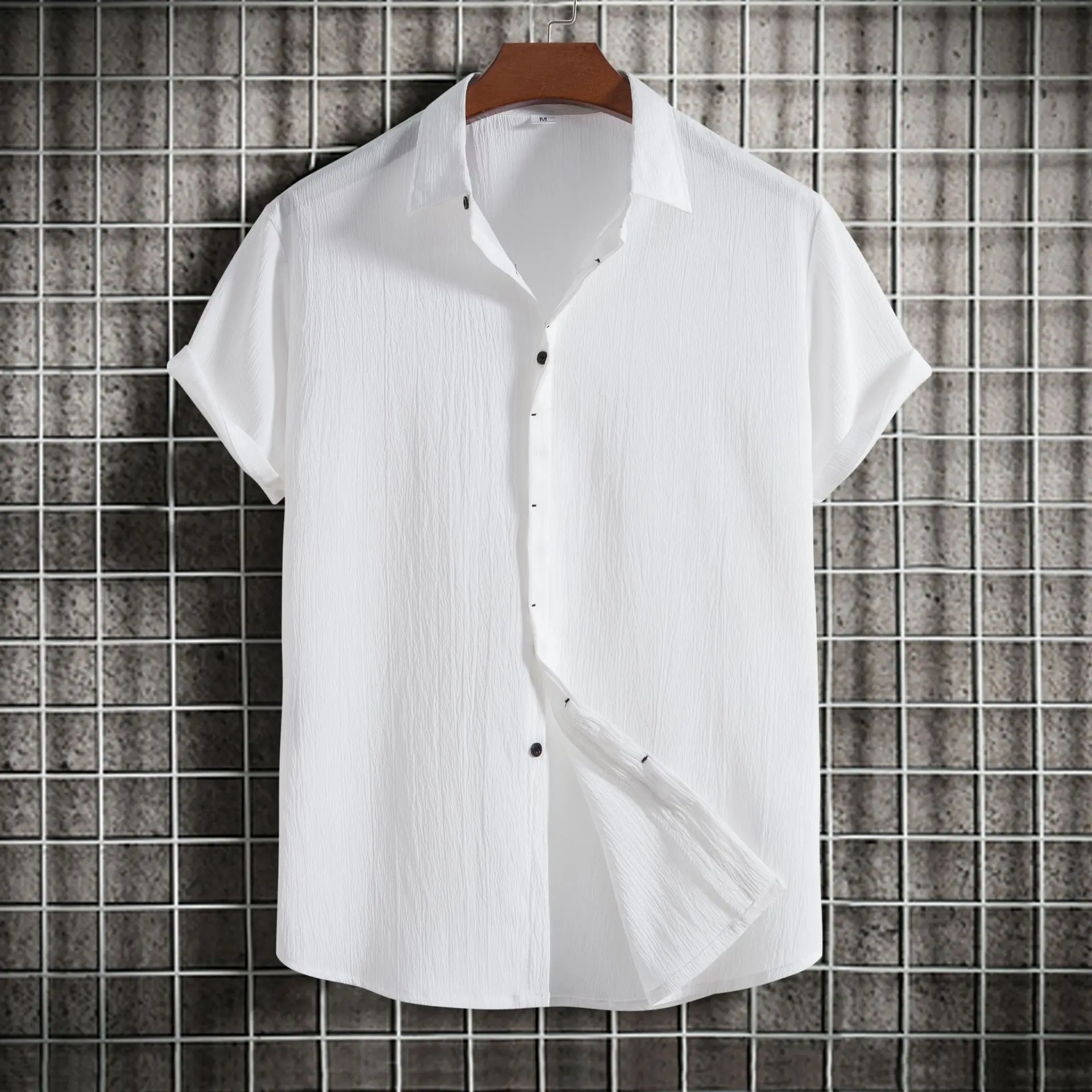 Steven | Cotton Linen Short Sleeved Shirt - Image 13