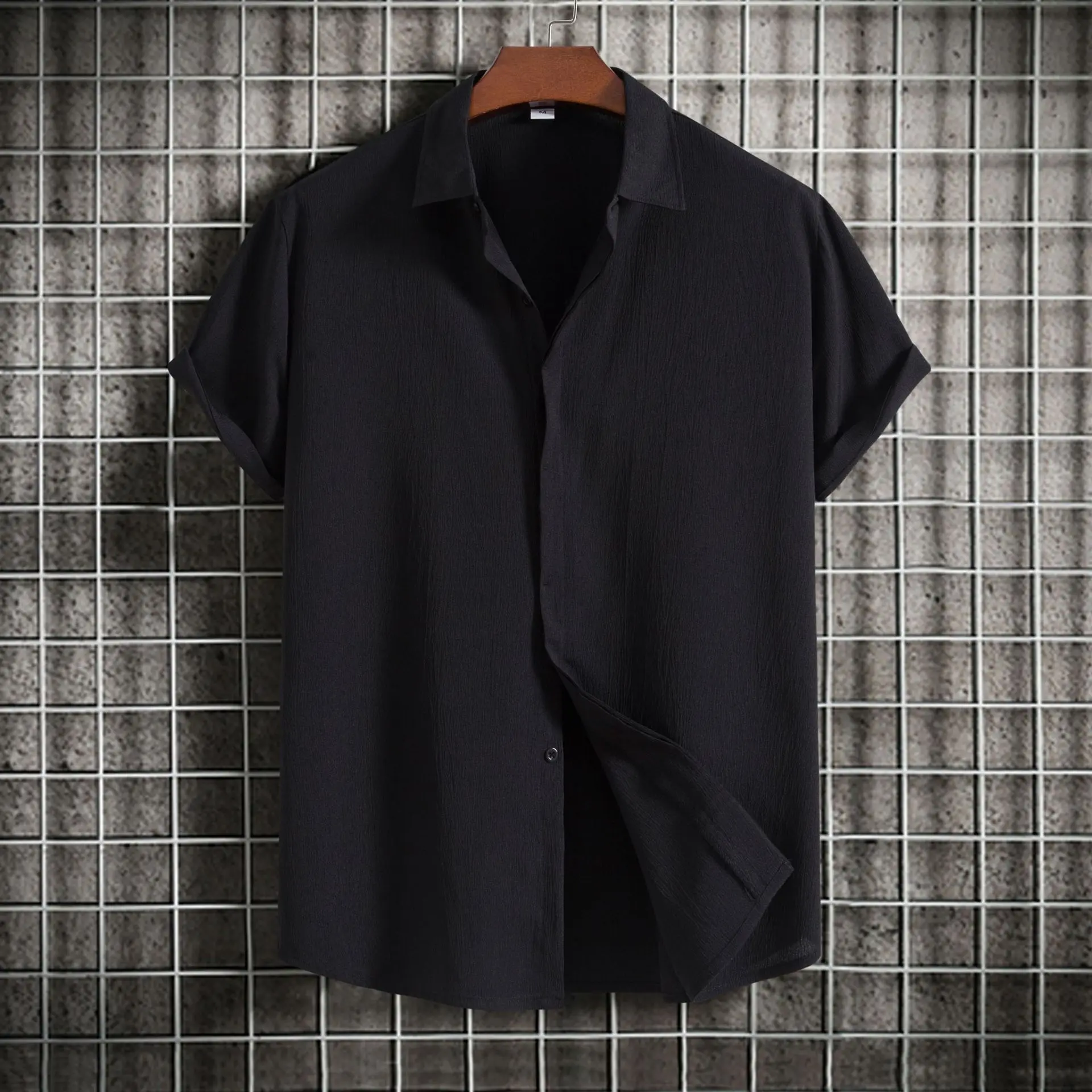 Steven | Cotton Linen Short Sleeved Shirt - Image 14