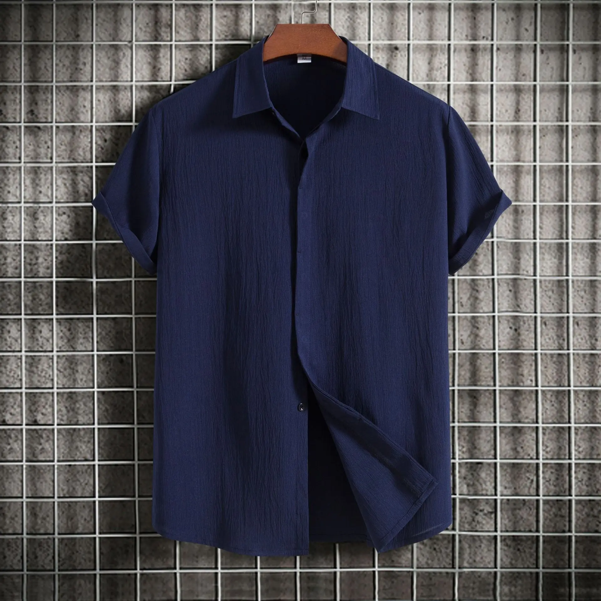 Steven | Cotton Linen Short Sleeved Shirt - Image 5