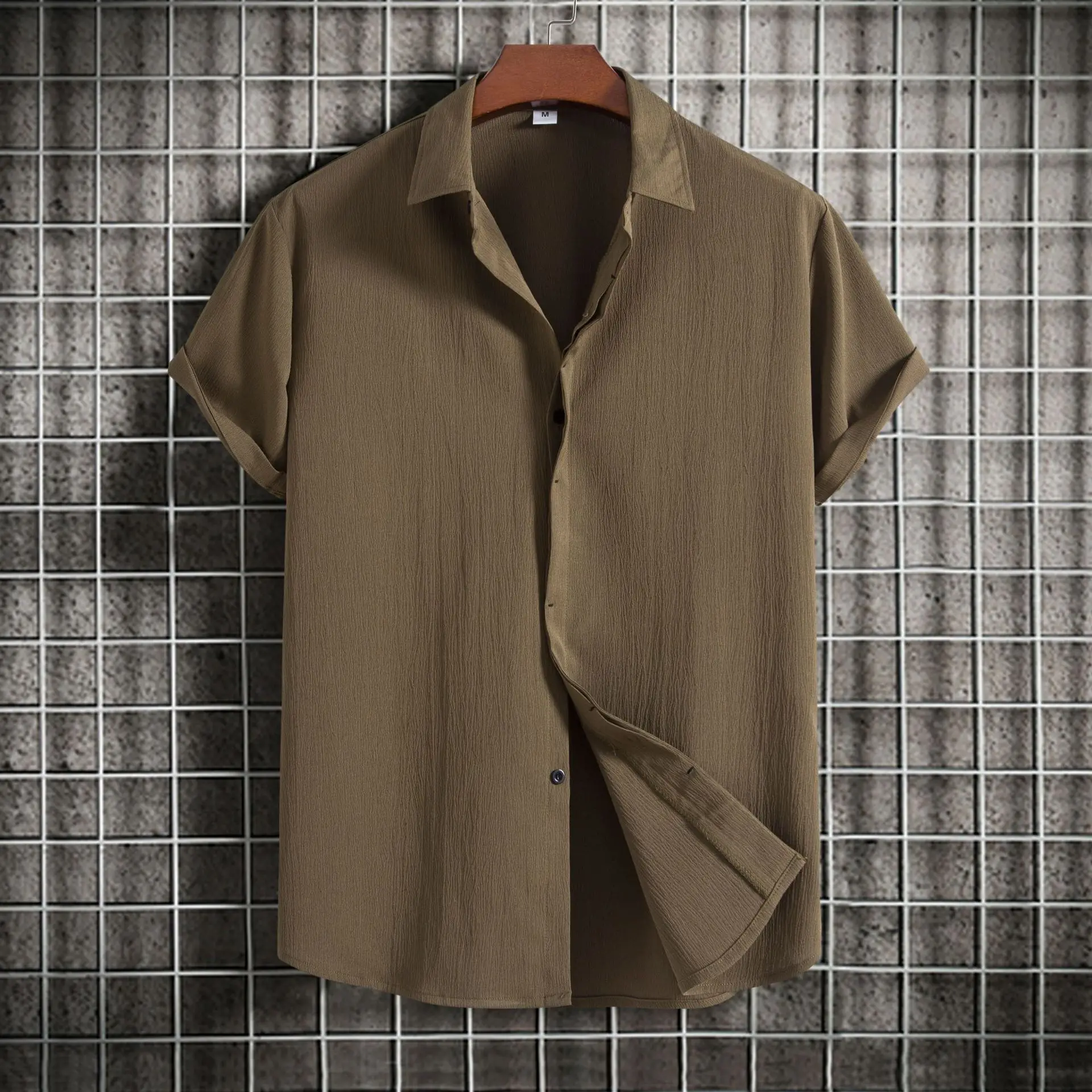 Steven | Cotton Linen Short Sleeved Shirt - Image 9