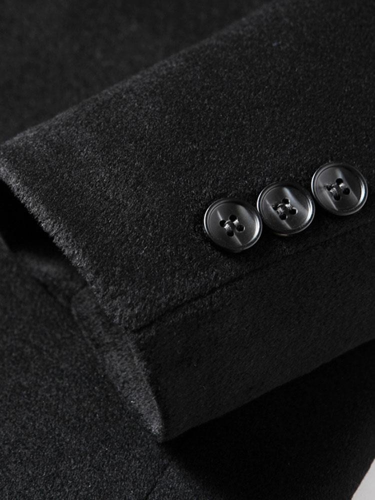 Stone | Quilted Lined Wool Blend Lapel Overcoat - Image 6