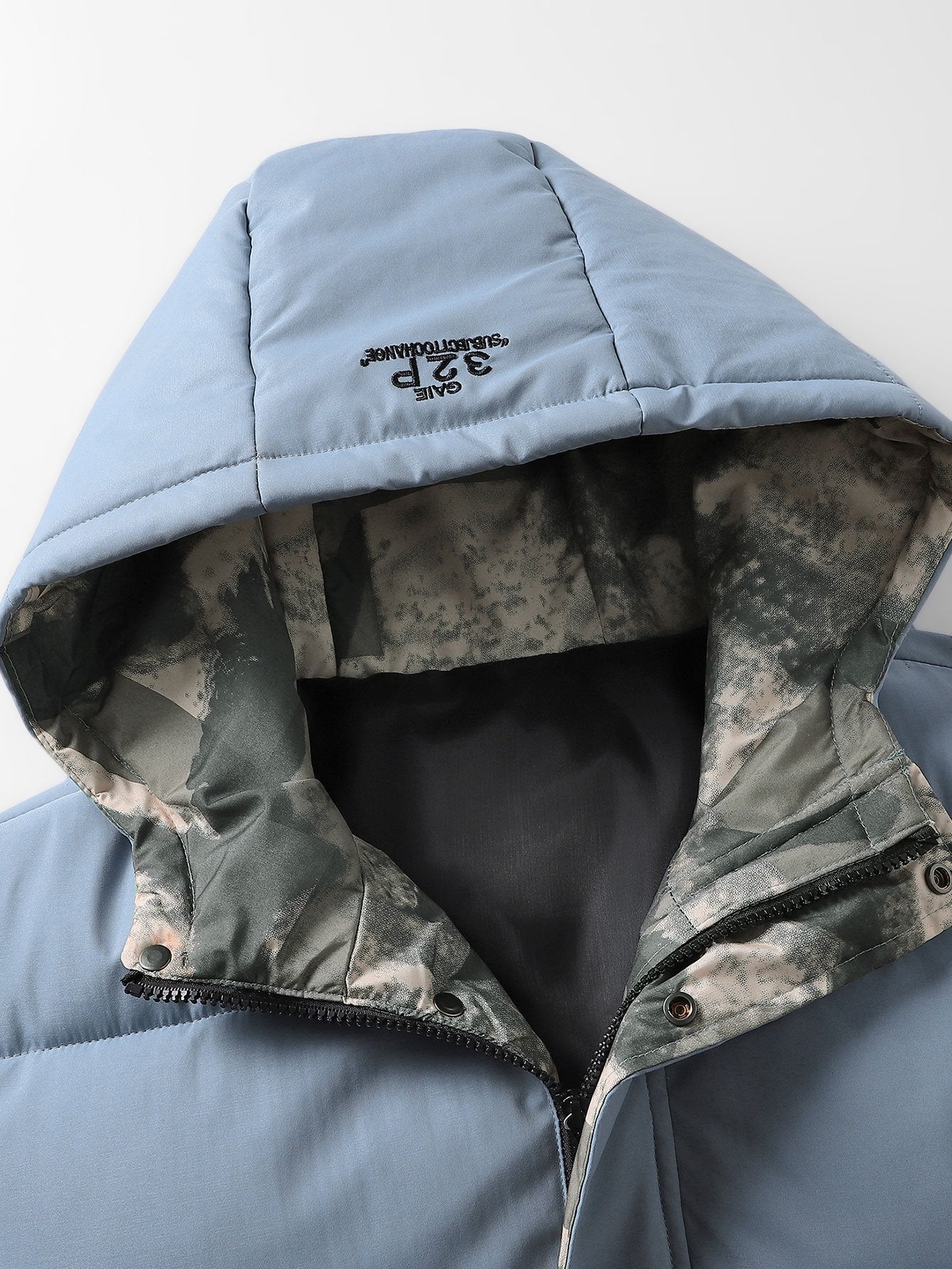 Storm | Camouflage Lined Pockets Hooded Puffer Coat - Image 6