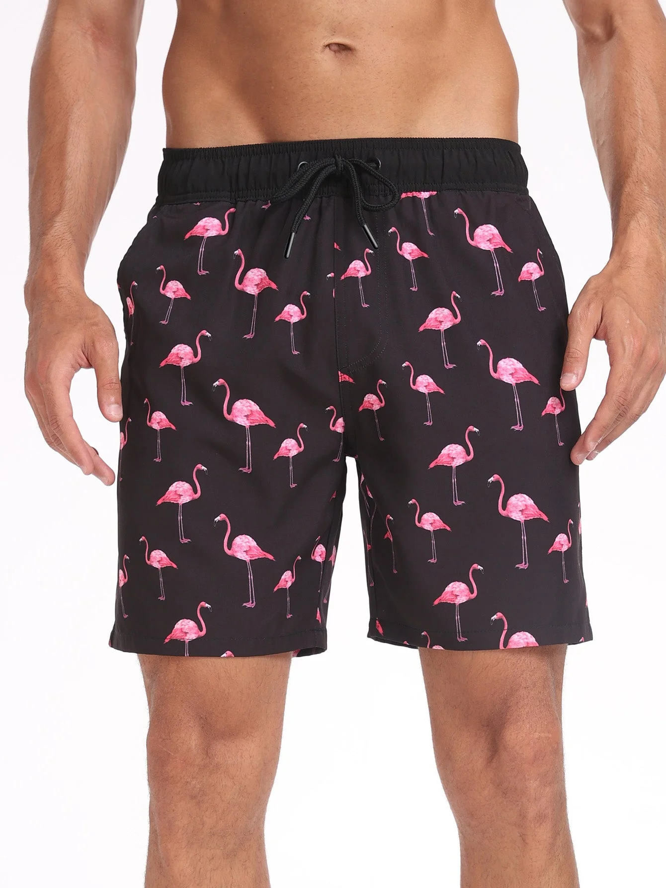 Sullivan® | Flamingo Print Pocket Drawstring Swim Shorts - Image 2