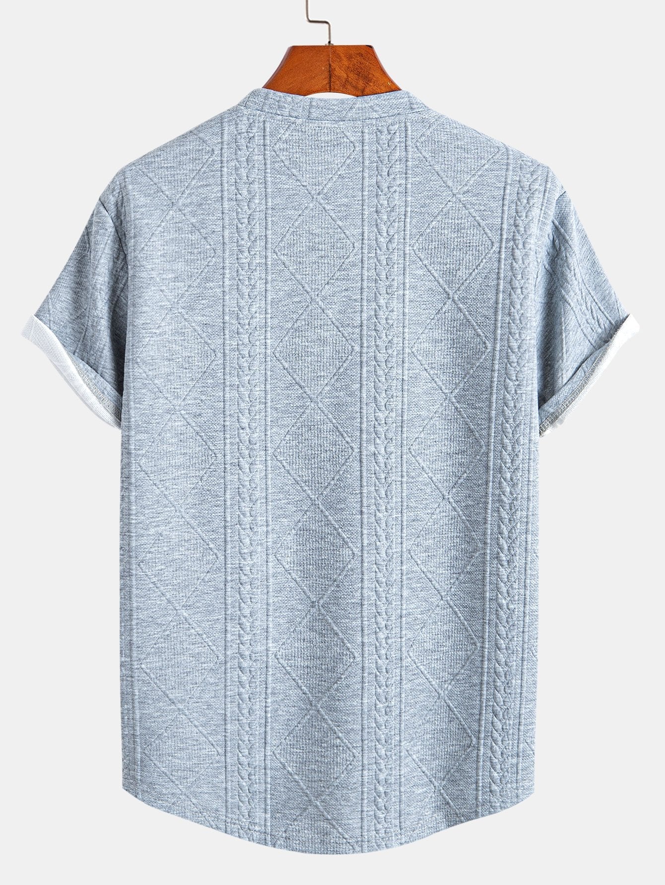 Sullivan® | Short Sleeve Geometric Jacquard Arc Hem T-Shirt - Image 6
