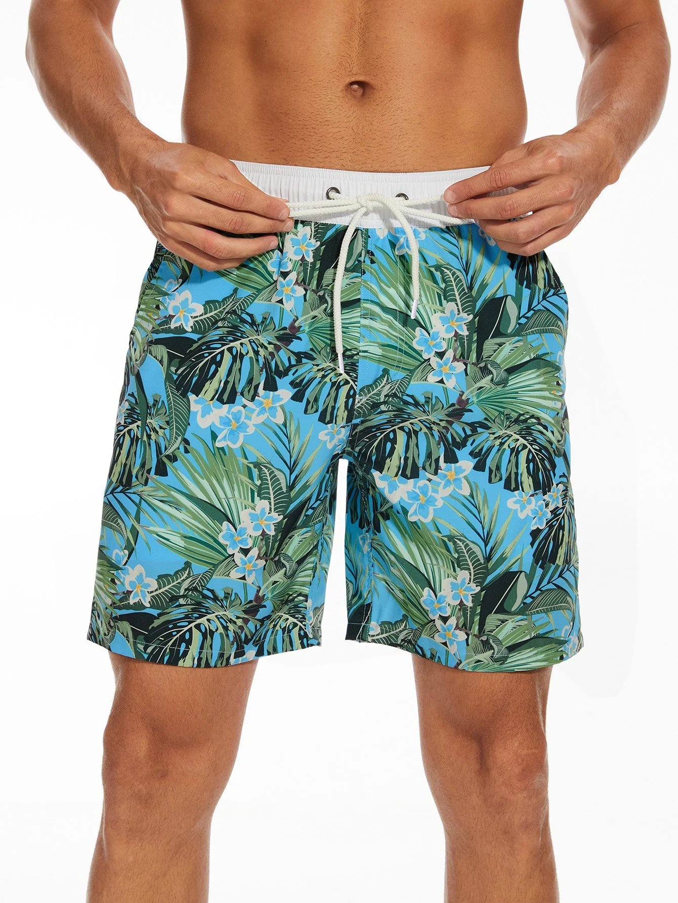 Tadeo® | 2 In 1 Contrast Tropical Print Swim Shorts - Image 2