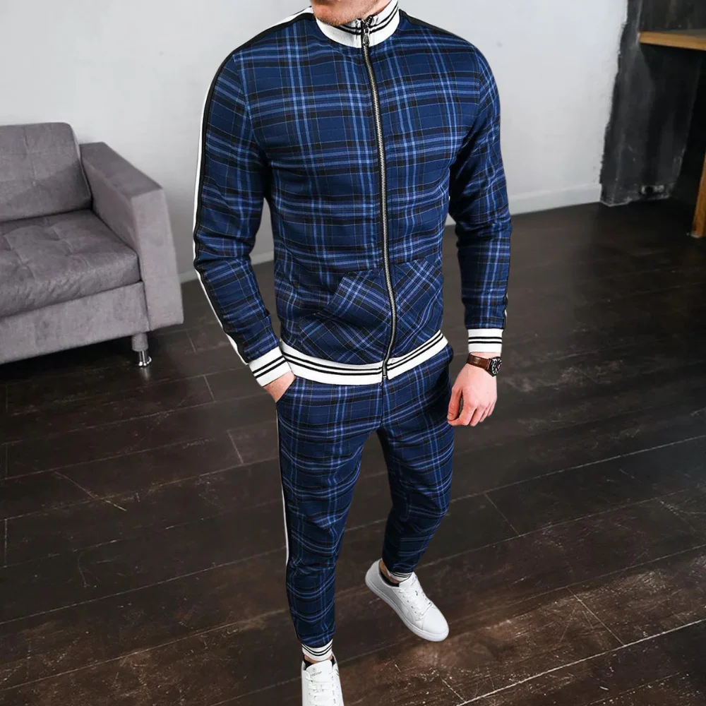Tadeo® | Stylish checked tracksuit for men - Image 5
