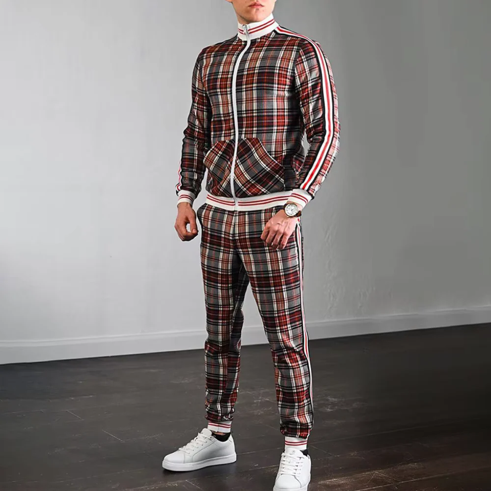 Tadeo® | Stylish checked tracksuit for men - Image 7