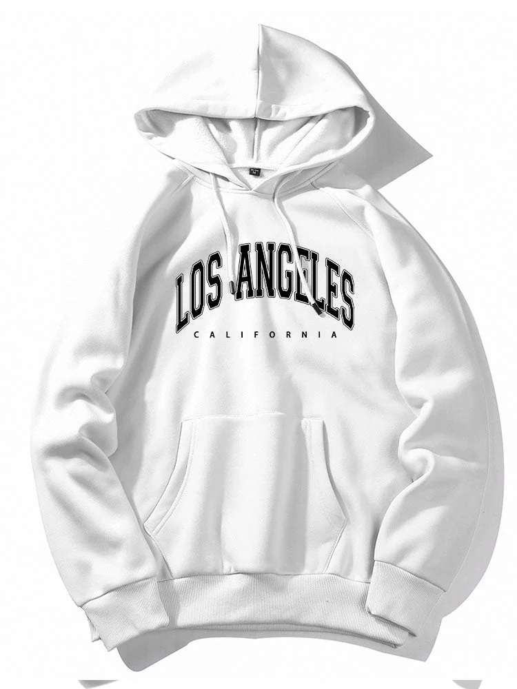 Tadhg | Los Angeles Letter Print Hoodies - Image 2