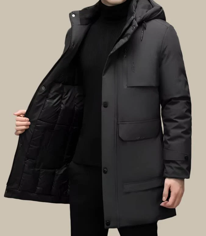 Taiel | Long waterproof elegant winter parka for men - Image 2