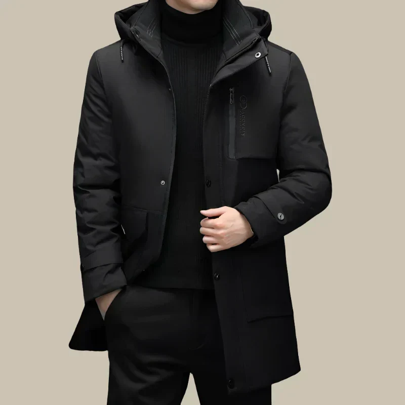 Taiel | Long waterproof elegant winter parka for men - Image 4