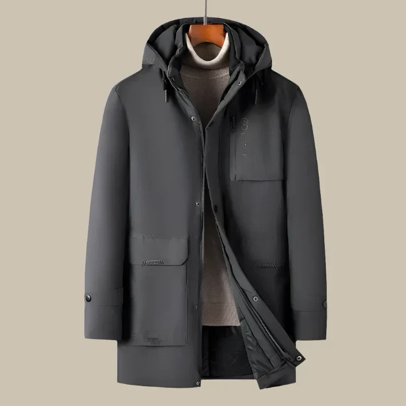 Taiel | Long waterproof elegant winter parka for men - Image 5