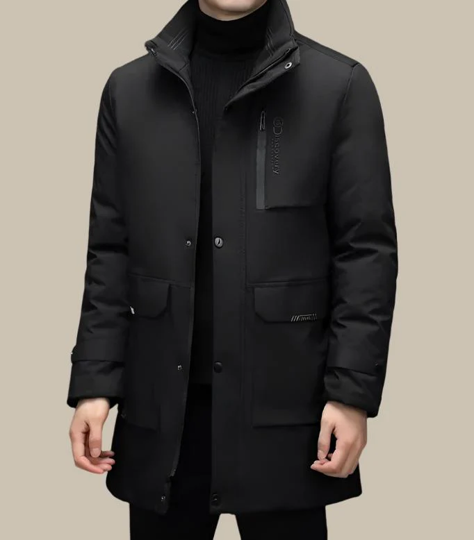 Taiel | Long waterproof elegant winter parka for men - Image 6