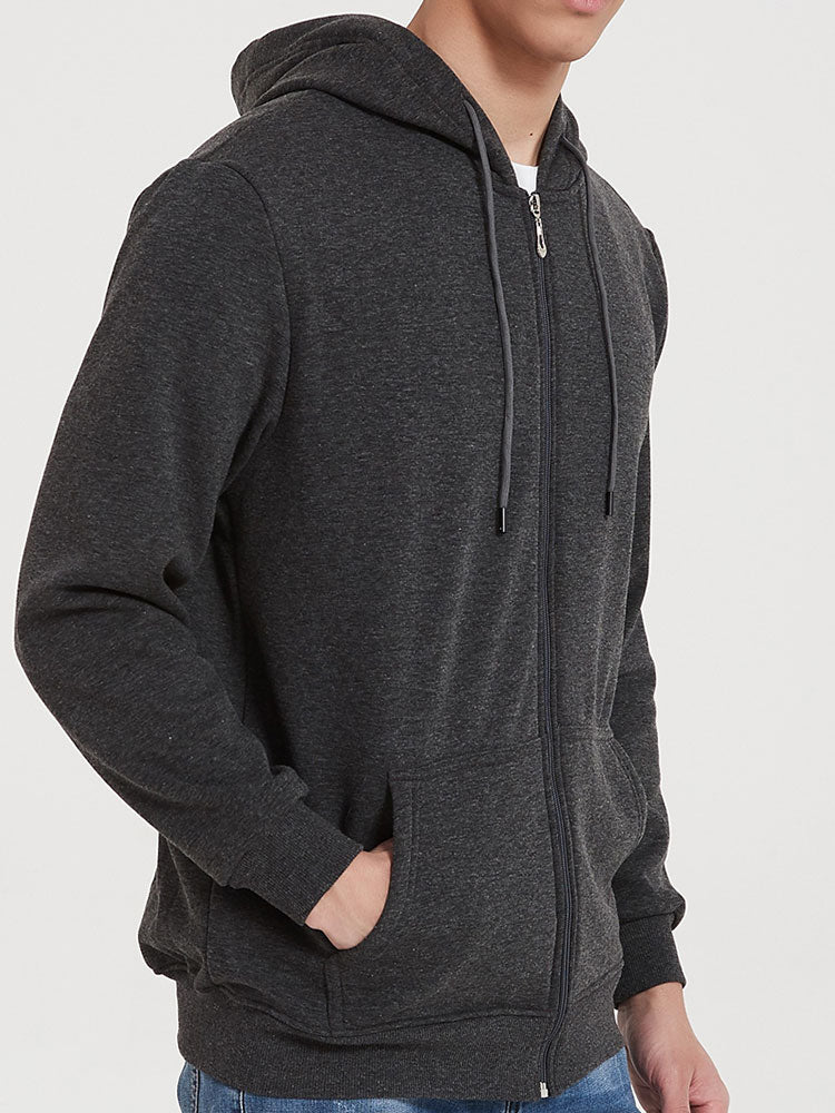 Tanner | Basic Zip Through Hoodie - Image 3