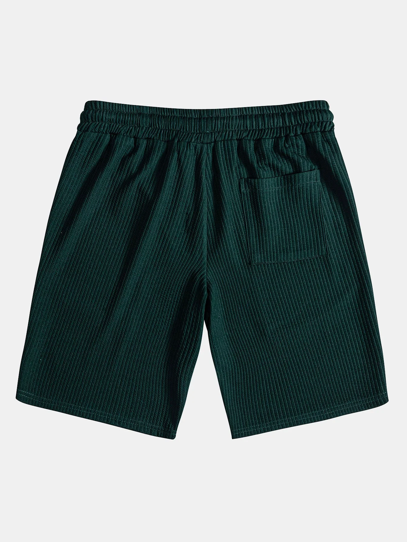 Tate® | Muscle Fit Ribbed Button Up Shirt & Shorts - Image 19