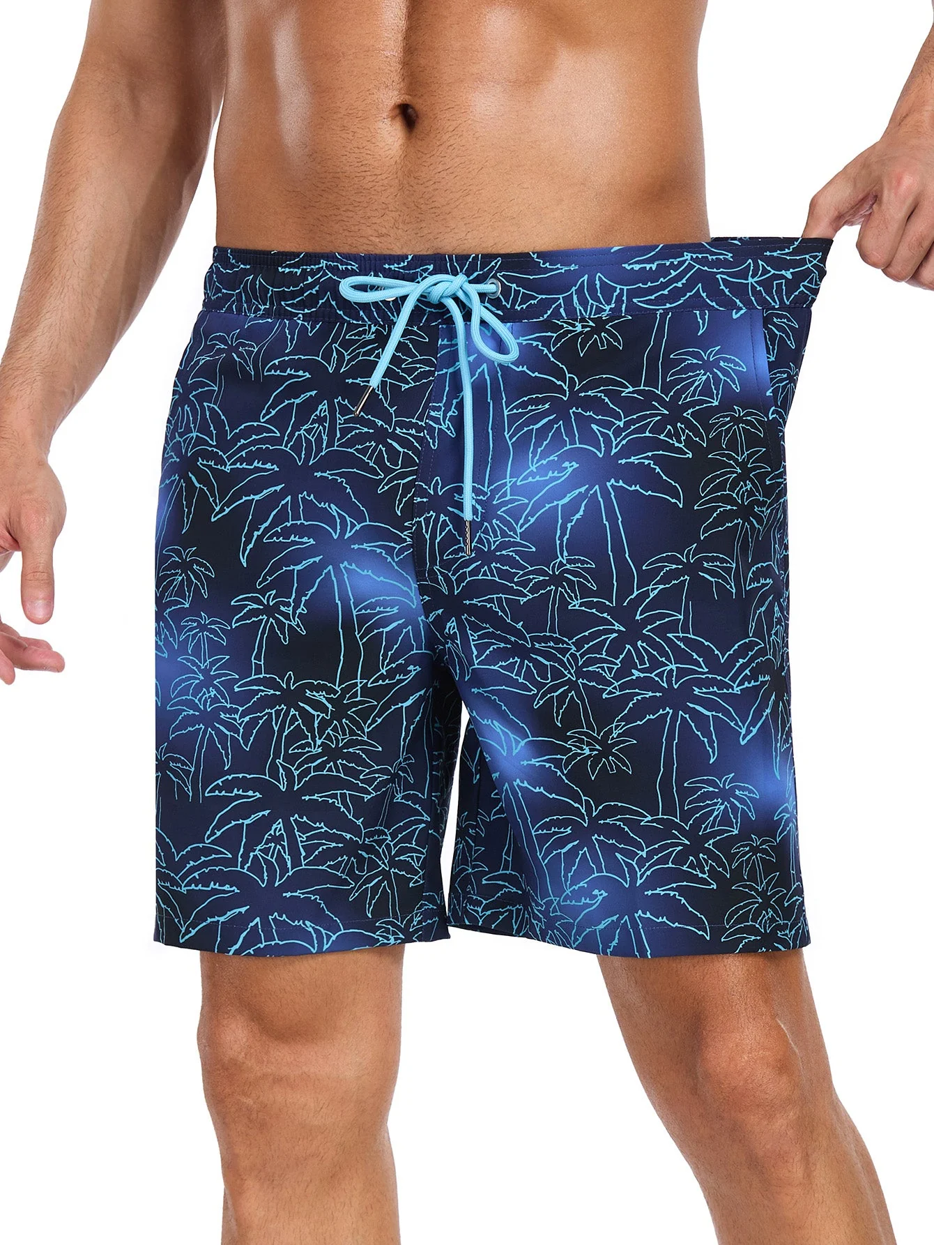 Tate® | Palm Tree Print Swim Shorts - Image 5