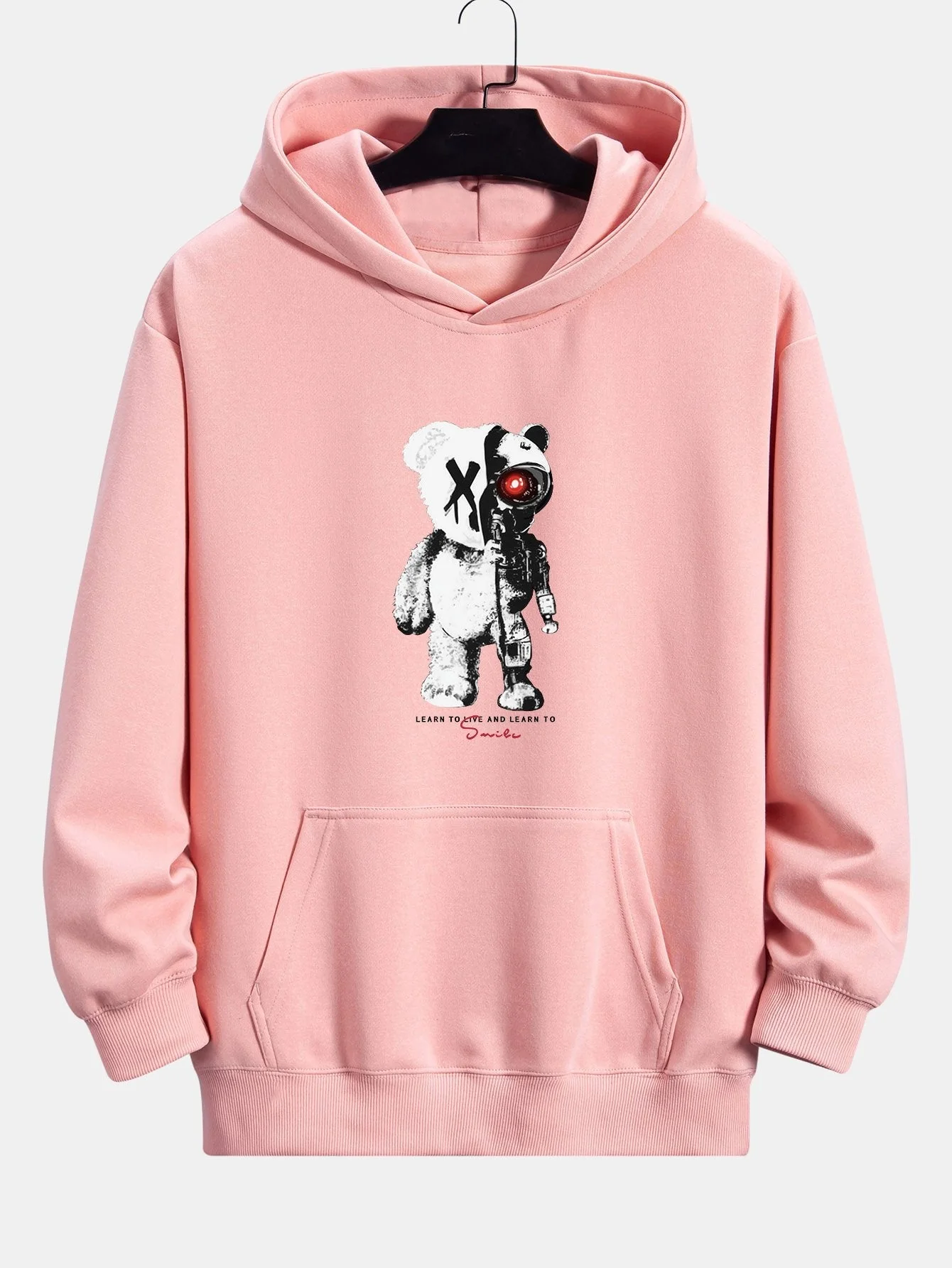 Tatum | Robot Bear Print Relax Fit Hoodie - Image 6