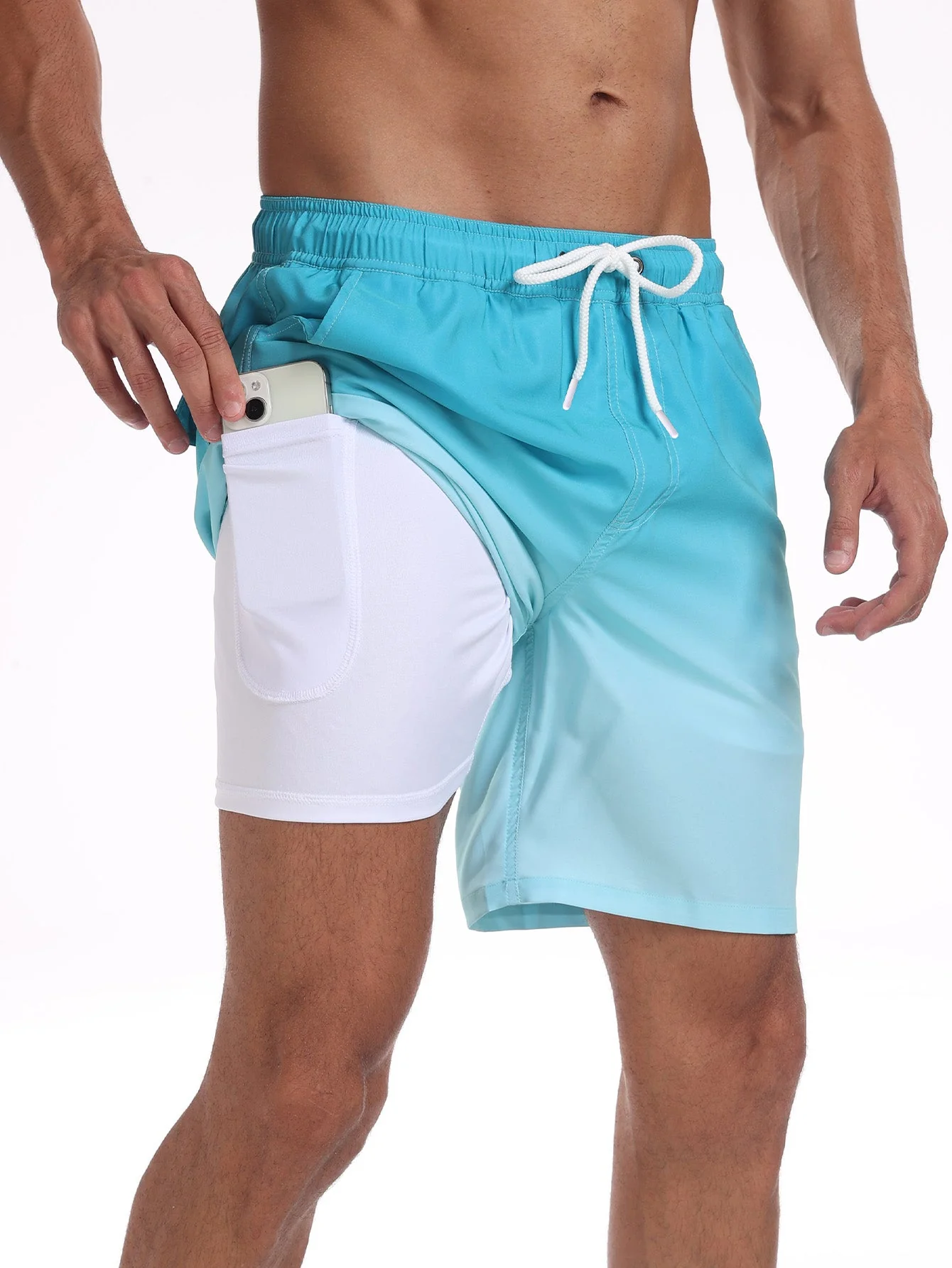 Teodoro® | 2 In 1 Drawstring Beach Swim Shorts With Pocket - Image 13
