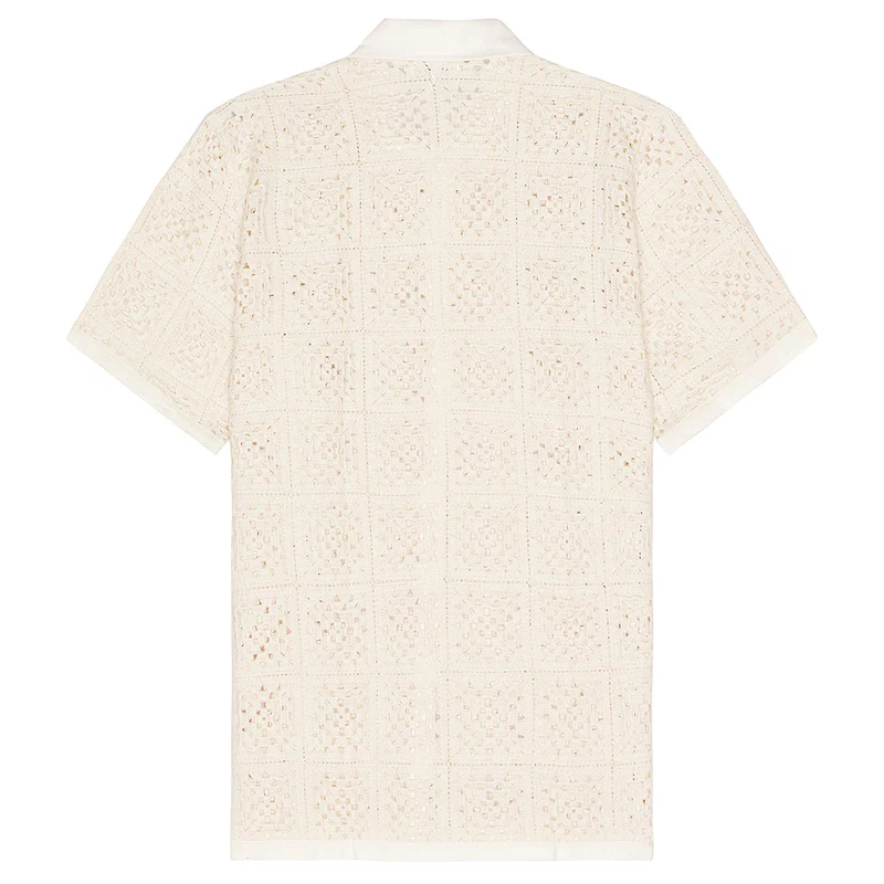 Teodoro | Men'S Casual Loose Hole Knit Short-Sleeved Shirt - Image 4