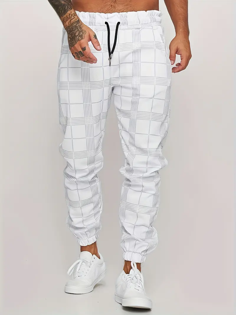 Teódulo® | Casual Retro Check Jogging Pants For Men - Image 3