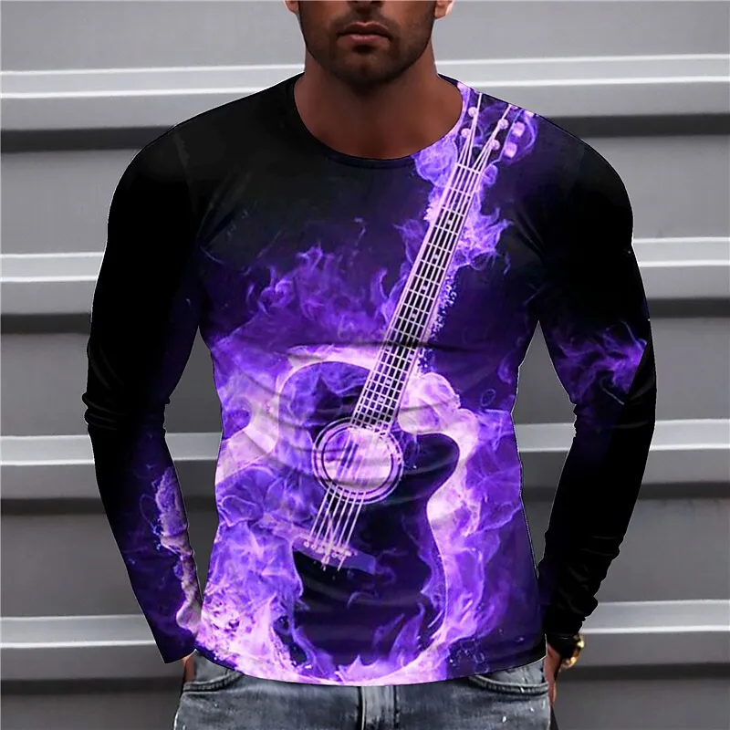 Teófilo® | Blue Guitar Sweatshirts For Men - Image 2