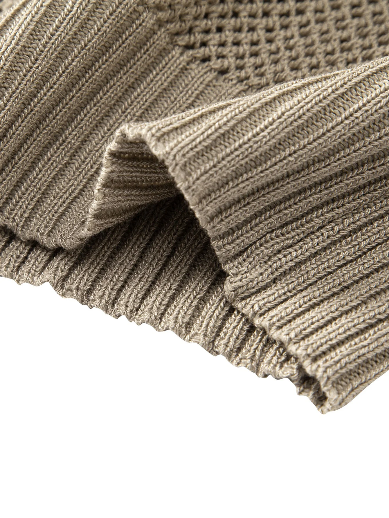 Teófilo® | Eyelet Zip Up Knit Polo Shirt & Straight Leg Linen Pants - Image 24