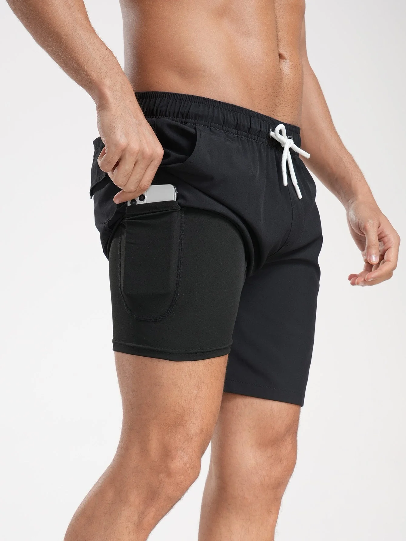 Terence® | Solid Color Drawstring Swim Shorts - Image 10