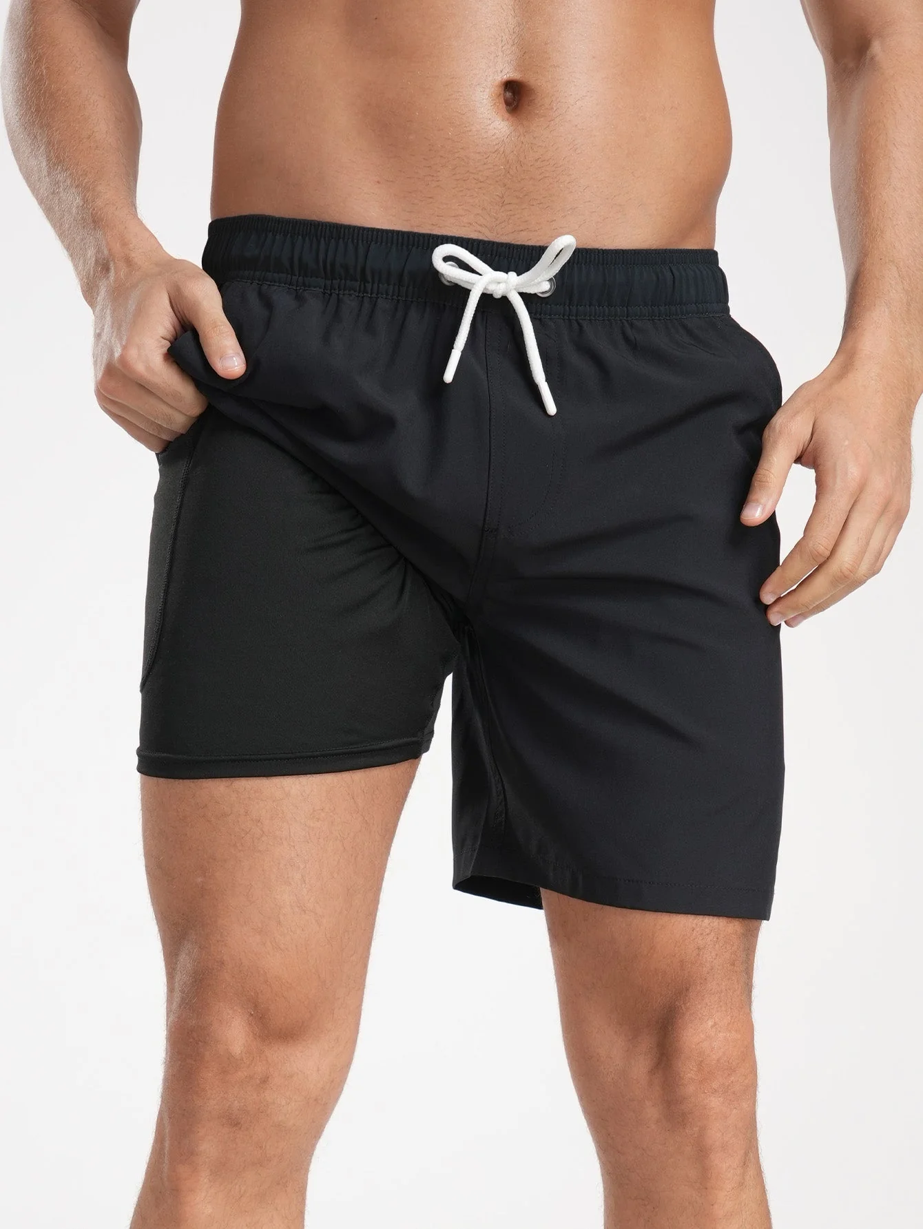 Terence® | Solid Color Drawstring Swim Shorts - Image 12