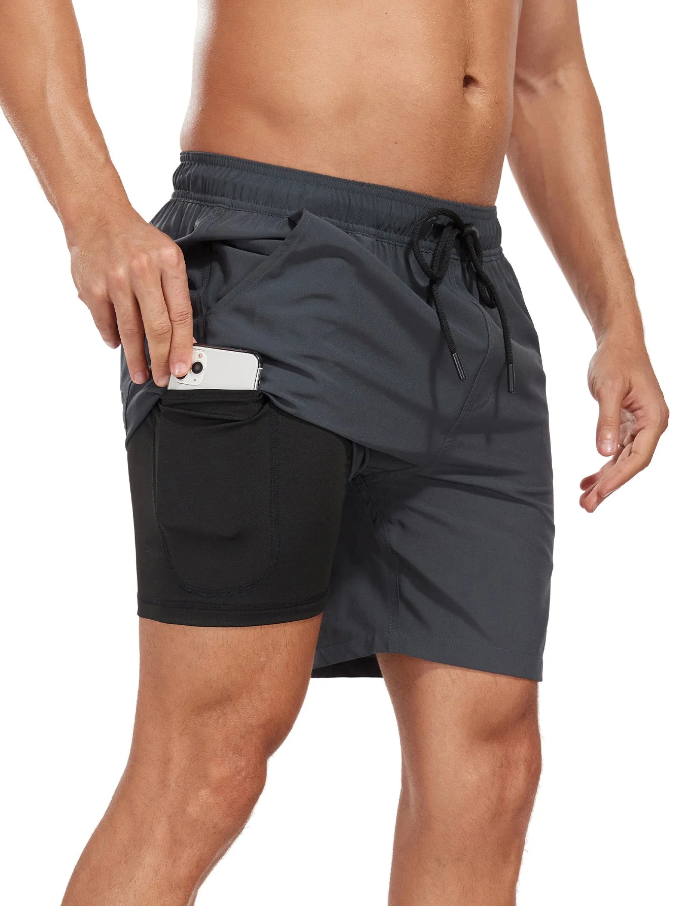 Terence® | Solid Color Drawstring Swim Shorts - Image 31