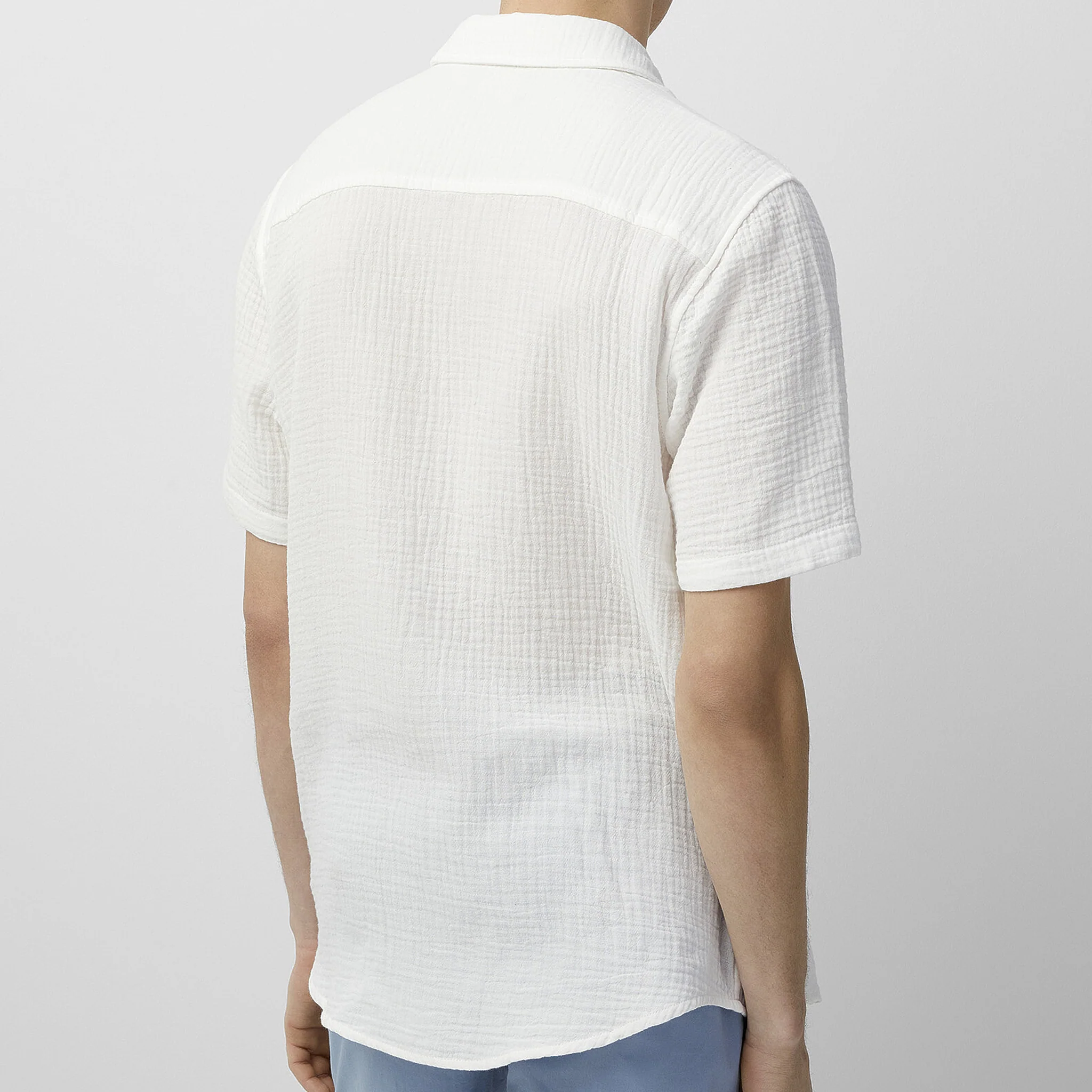 Terrance | Men'S Spring And Summer Casual Pleated Cotton Blended Short Sleeve Shirt - Image 8