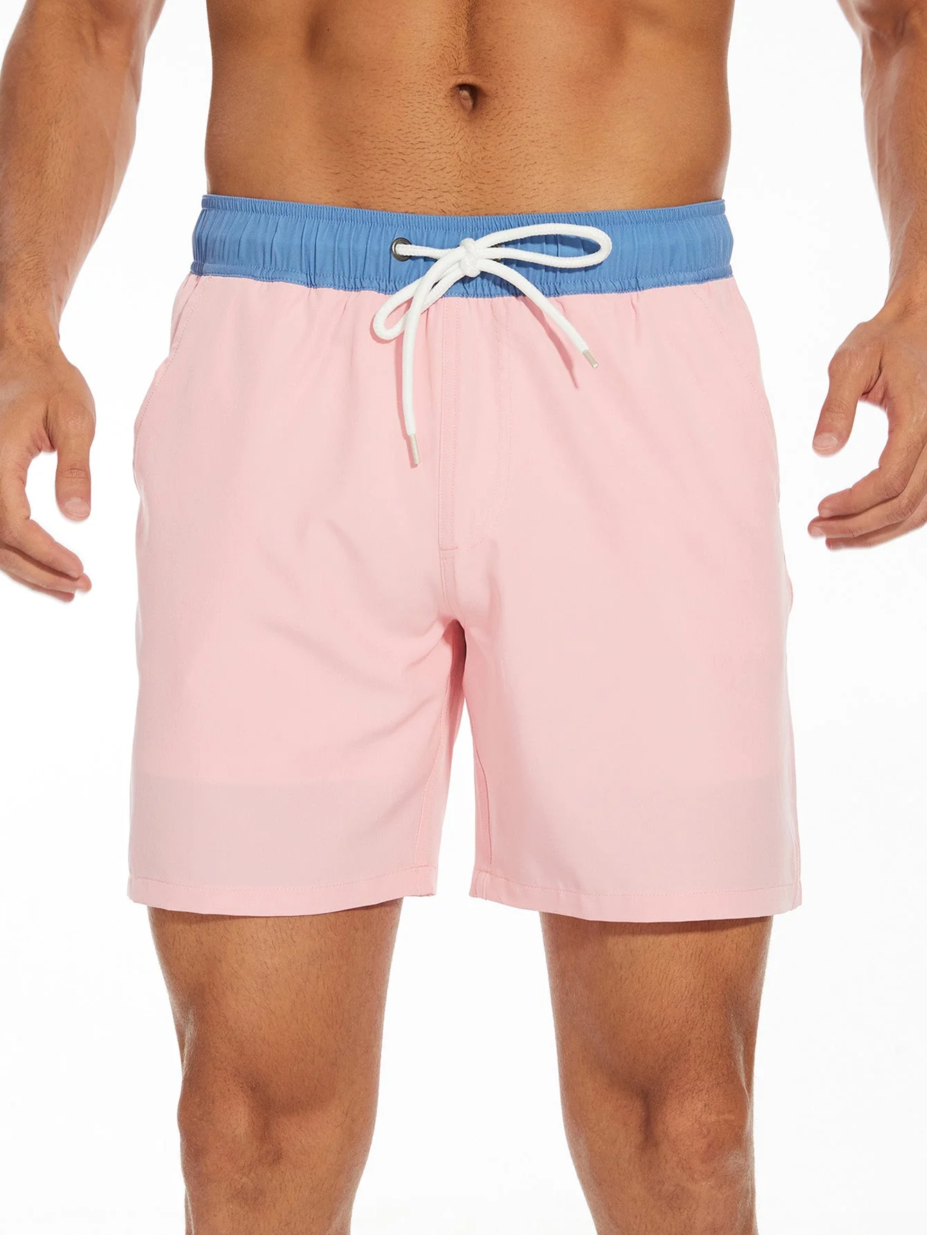 Terrence® | Solid Color Drawstring Swim Shorts With Pocket - Image 2