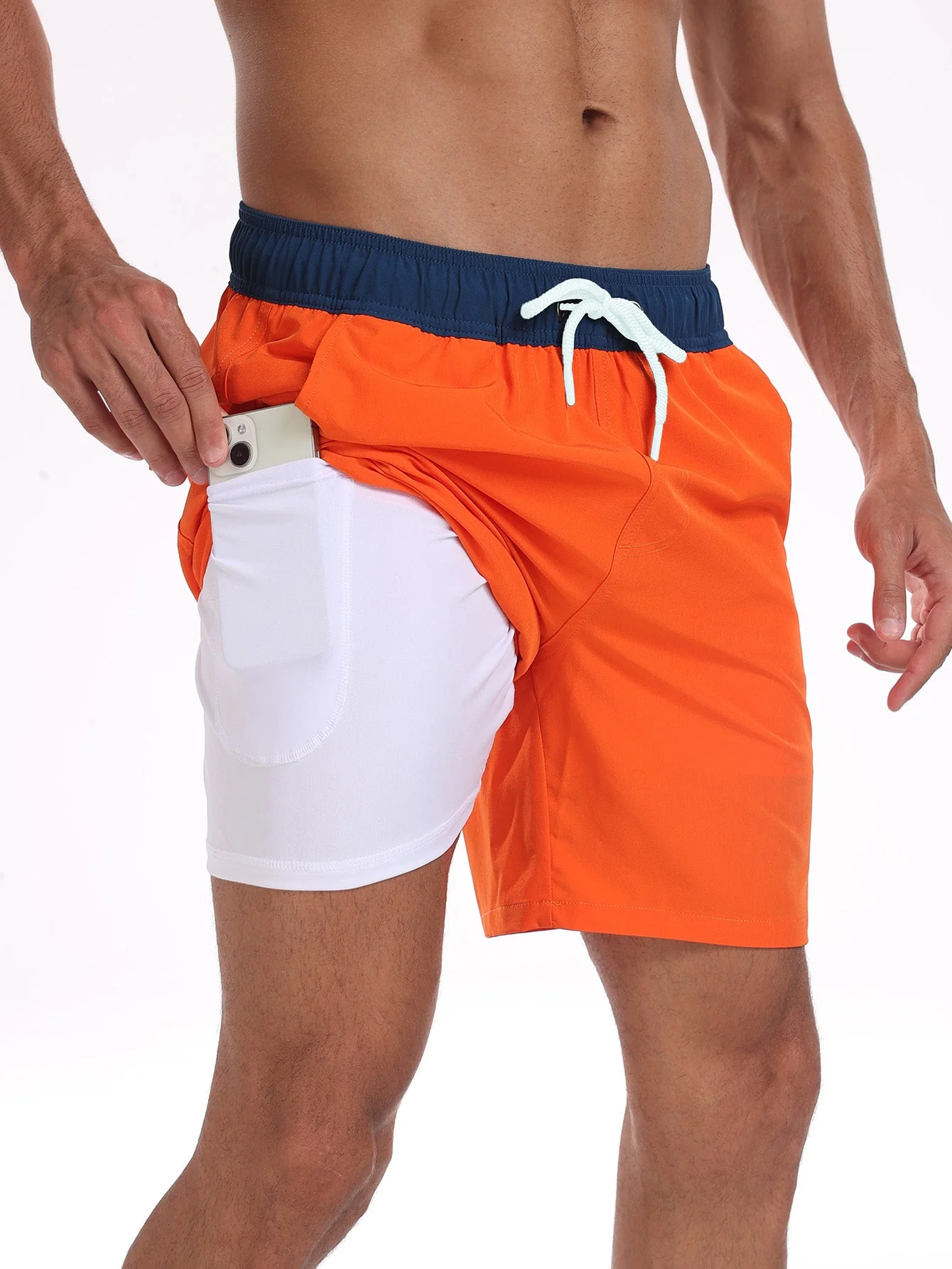 Terrence® | Solid Color Drawstring Swim Shorts With Pocket - Image 7