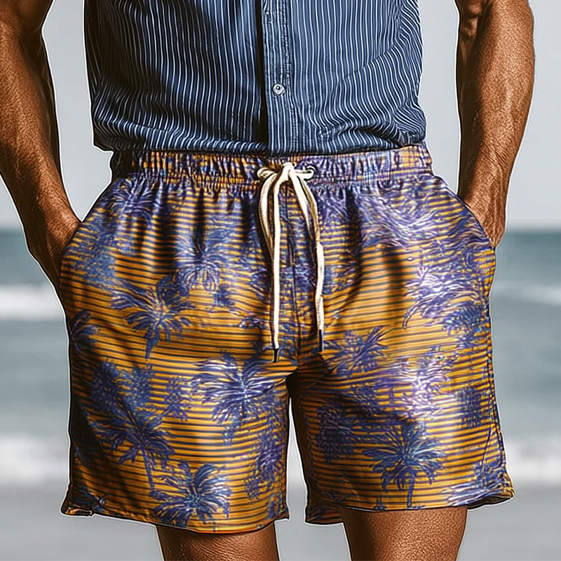 Terry | Men'S Summer Fashion Printed Satin Casual Shorts - Image 2